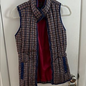 Tommy Hilfiger Multicolor Plaid Vest with Red Interior XS